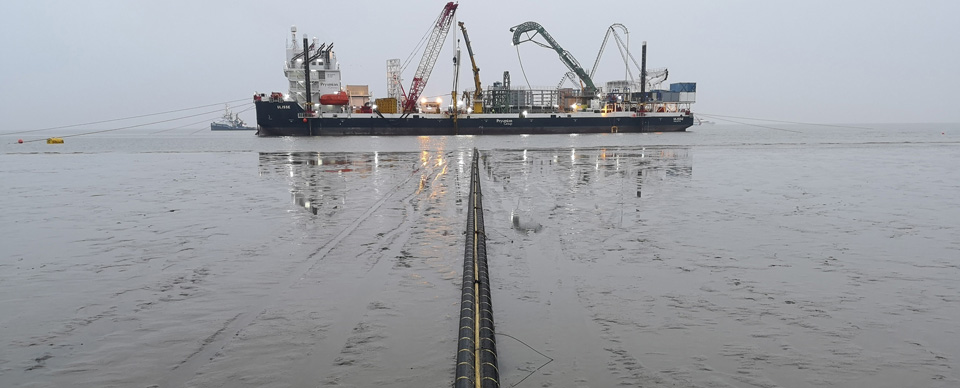 Normandie 1 power cable trenching